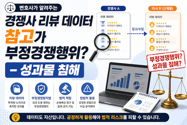 경쟁사 리뷰 데이터 참고가 부정경쟁행위?-성과물 침해