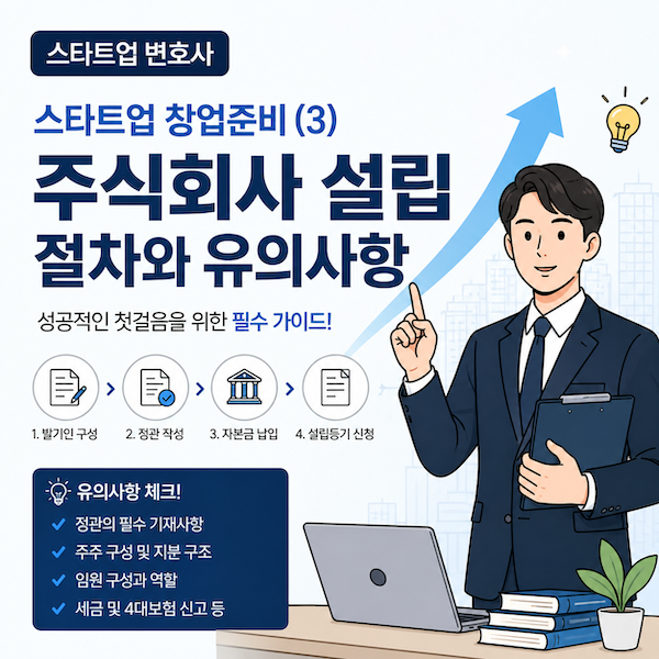 스타트업 창업준비(3)-주식회사 설립 절차와 유의사항