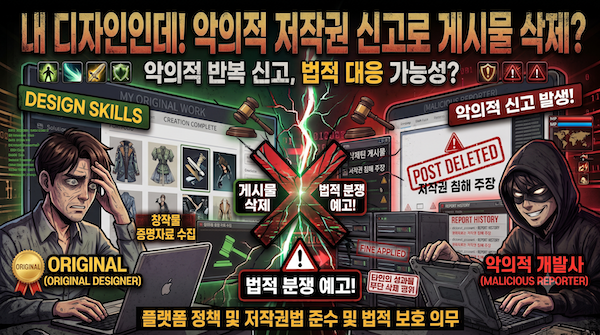 플랫폼 저작권 신고로 게시물 삭제